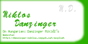 miklos danzinger business card